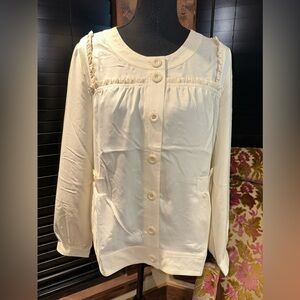 Vertigo Paris Light Jacket Shirt Cream Color Size XL NWT